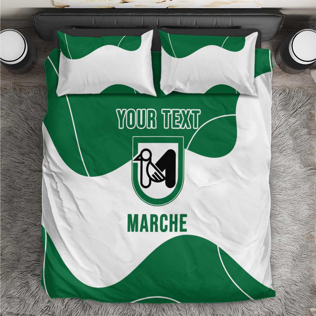 Personalized Italy Marche Bedding Set Flag Style - Wonder Print Shop