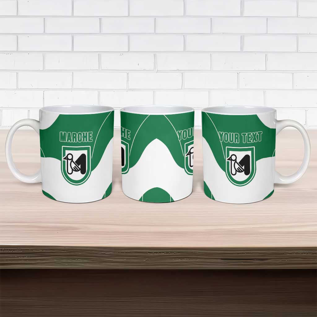 Personalized Italy Marche Ceramic Mug Flag Style - Wonder Print Shop