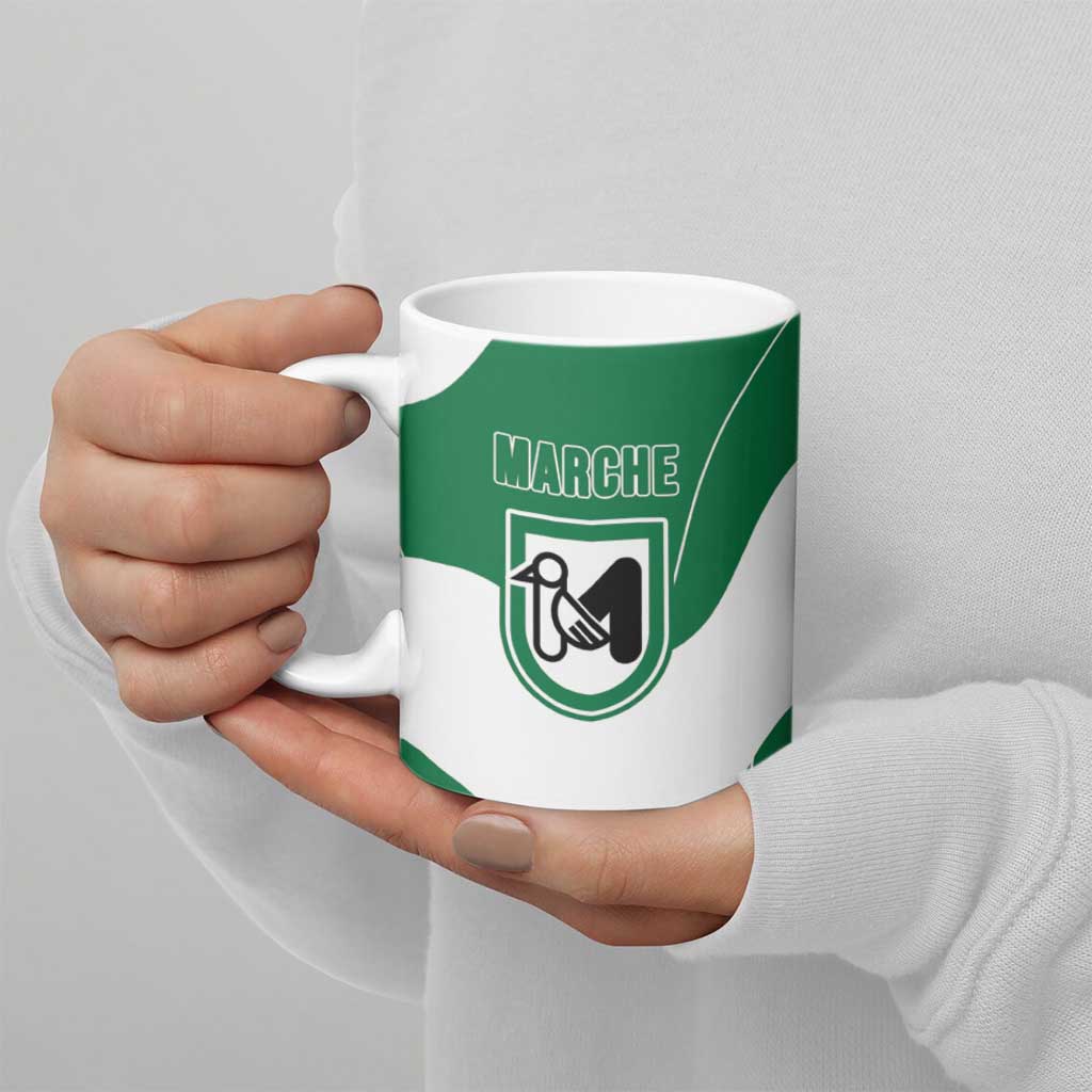 Personalized Italy Marche Ceramic Mug Flag Style - Wonder Print Shop