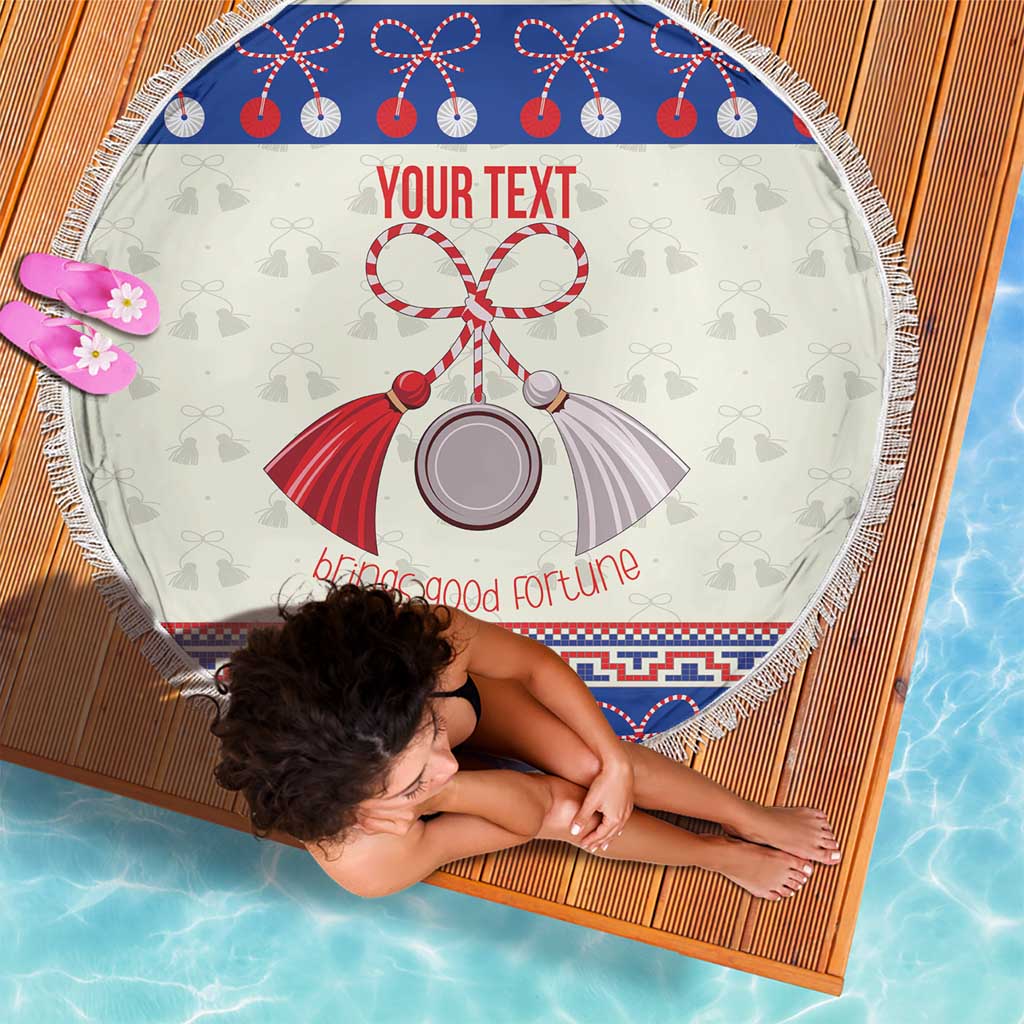 Personalized Moldova Christmas Beach Blanket Martisor Moldova Traditional - Wonder Print Shop