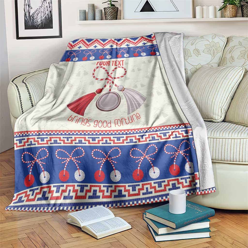Personalized Moldova Christmas Blanket Martisor Moldova Traditional - Wonder Print Shop