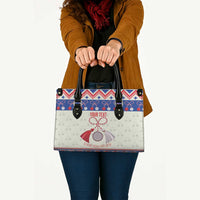 Personalized Moldova Christmas Leather Bag Martisor Moldova Traditional - Wonder Print Shop