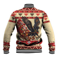 Albania Christmas Baseball Jacket Double Headed Eagle Santa Sleigh