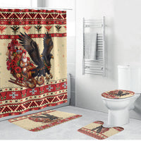 Albania Christmas Bathroom Set Double Headed Eagle Santa Sleigh