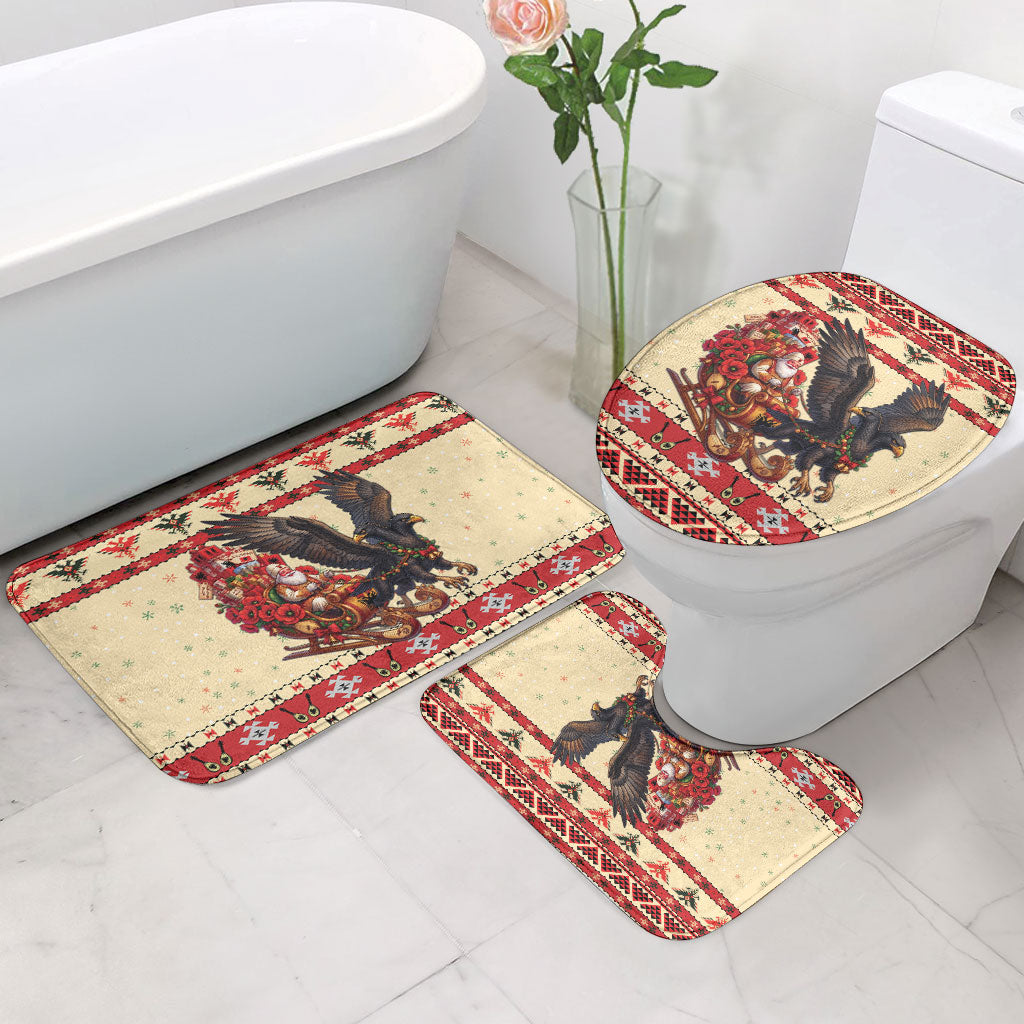 Albania Christmas Bathroom Set Double Headed Eagle Santa Sleigh