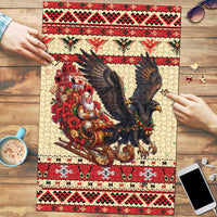 Albania Christmas Puzzle Double Headed Eagle Santa Sleigh