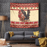 Albania Christmas Tapestry Double Headed Eagle Santa Sleigh
