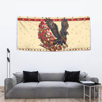 Albania Christmas Tapestry Double Headed Eagle Santa Sleigh