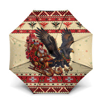 Albania Christmas Umbrella Double Headed Eagle Santa Sleigh