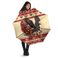 Albania Christmas Umbrella Double Headed Eagle Santa Sleigh