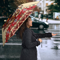 Albania Christmas Umbrella Double Headed Eagle Santa Sleigh