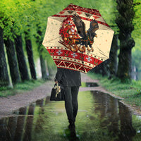 Albania Christmas Umbrella Double Headed Eagle Santa Sleigh