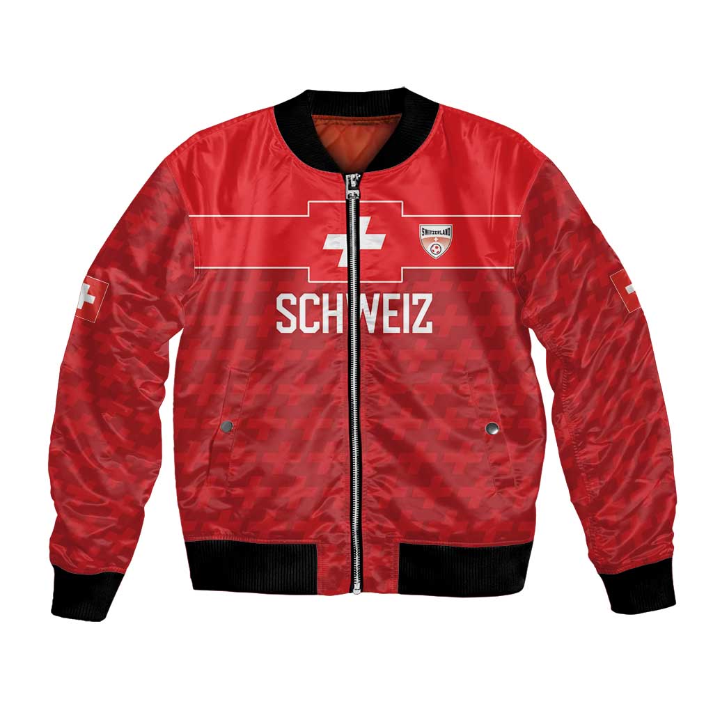 Custom World Football 2026 Switzerland Bomber Jacket Schweiz Hopp Schwiiz - Wonder Print Shop