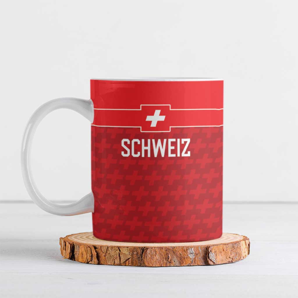 Custom World Football 2026 Switzerland Ceramic Mug Schweiz Hopp Schwiiz - Wonder Print Shop