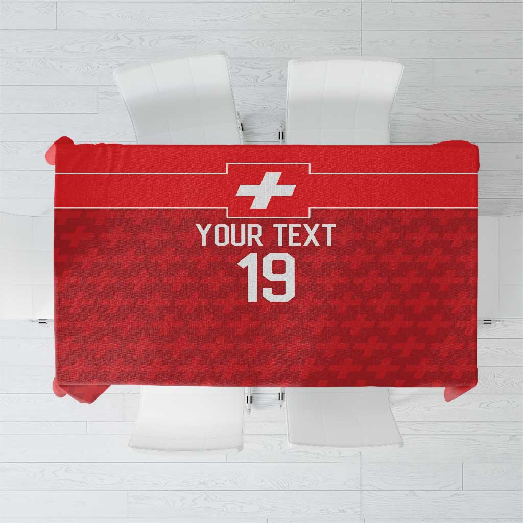 Custom World Football 2026 Switzerland Tablecloth Schweiz Hopp Schwiiz - Wonder Print Shop