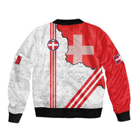 Italy Piedmont Bomber Jacket Map With Flag Style - Wonder Print Shop