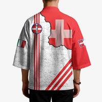 Italy Piedmont Kimono Map With Flag Style - Wonder Print Shop