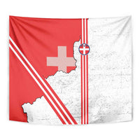 Italy Piedmont Tapestry Map With Flag Style - Wonder Print Shop