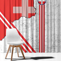 Italy Piedmont Window Curtain Map With Flag Style - Wonder Print Shop