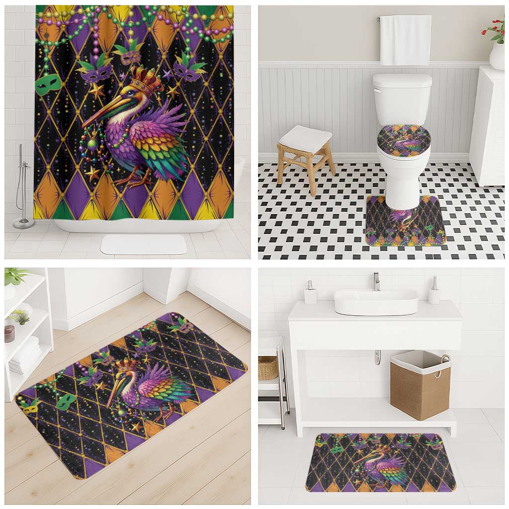 Pelican Mardi Gras Carnival Bathroom Set Fat Tuesday - Wonder Print Shop