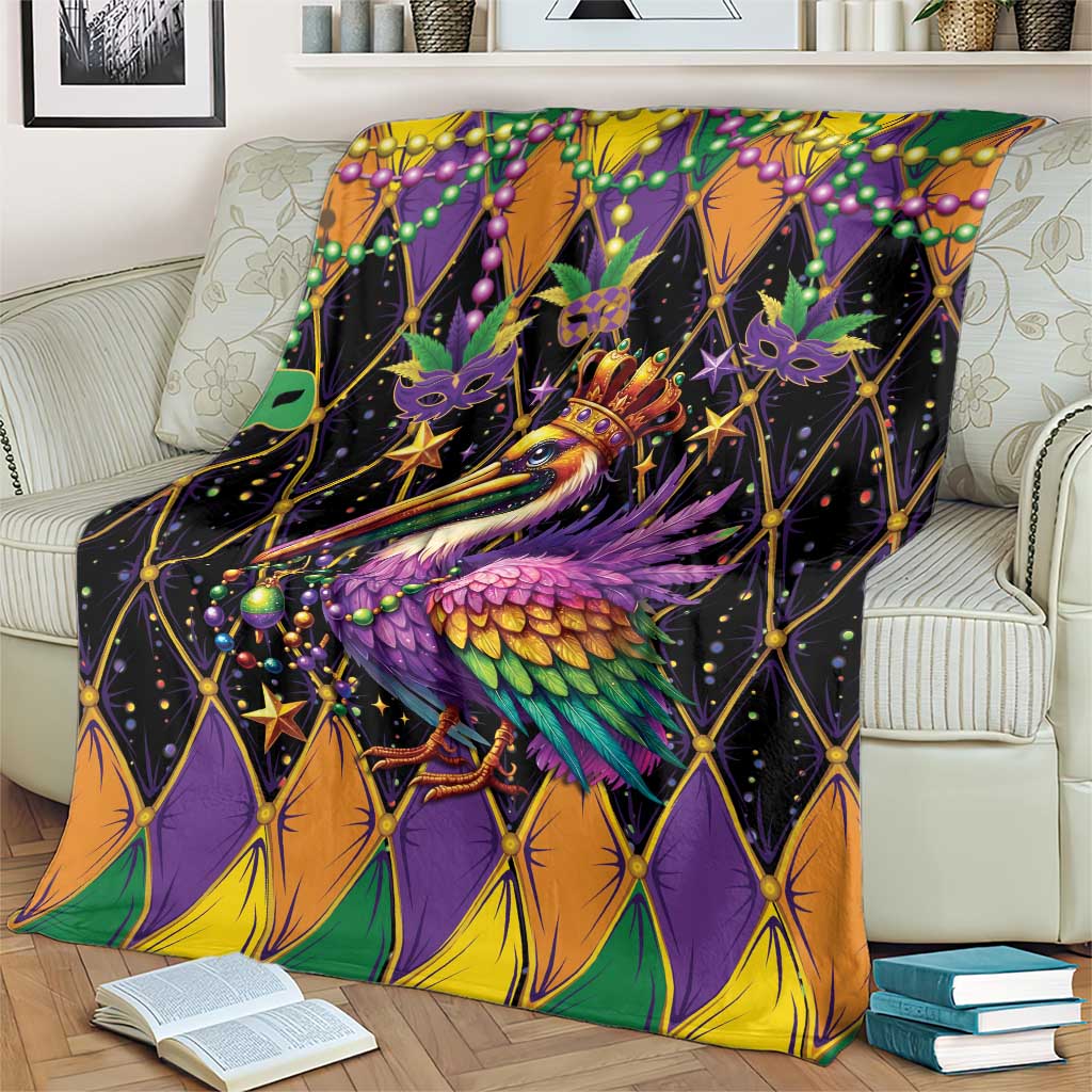 Pelican Mardi Gras Carnival Blanket Fat Tuesday - Wonder Print Shop