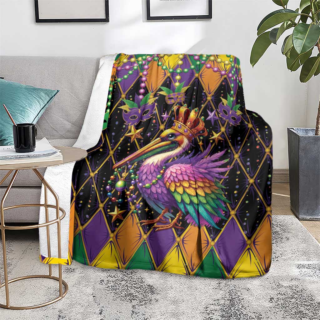 Pelican Mardi Gras Carnival Blanket Fat Tuesday - Wonder Print Shop