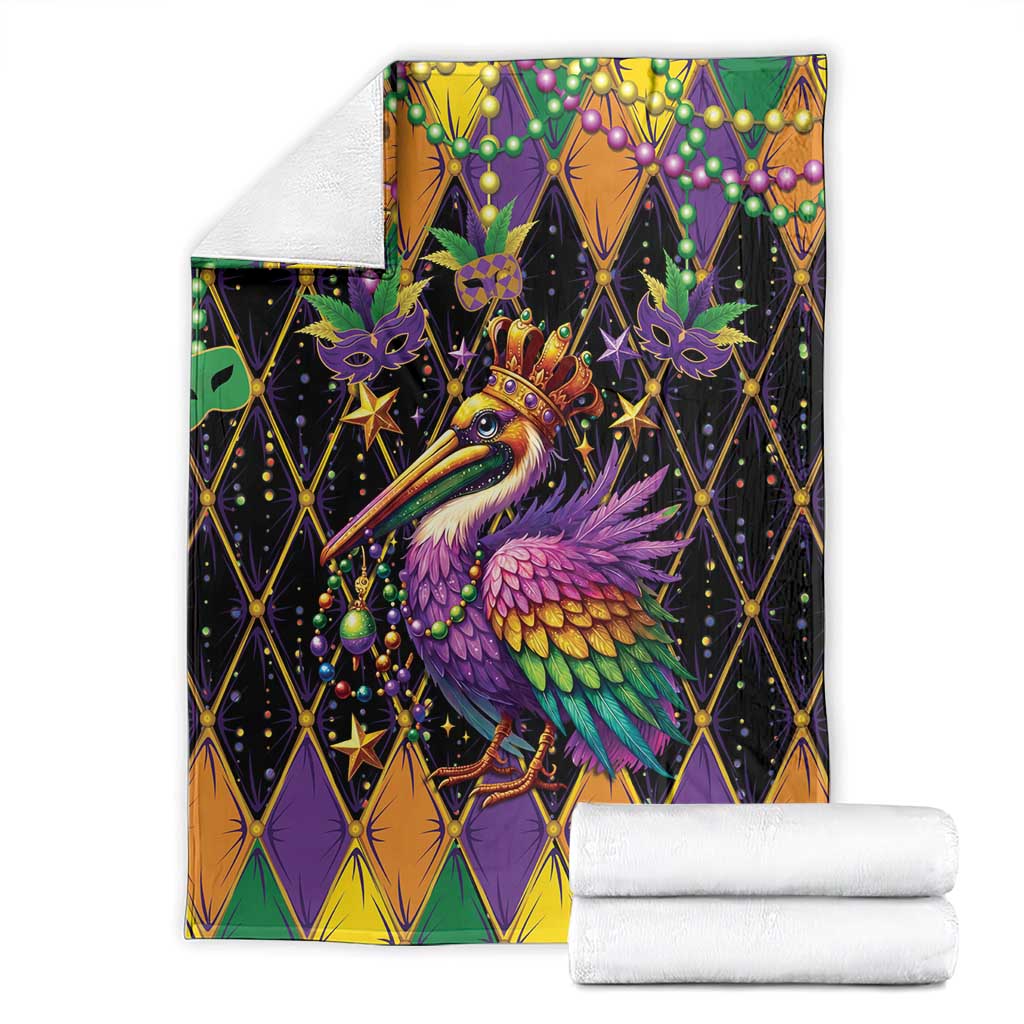 Pelican Mardi Gras Carnival Blanket Fat Tuesday - Wonder Print Shop