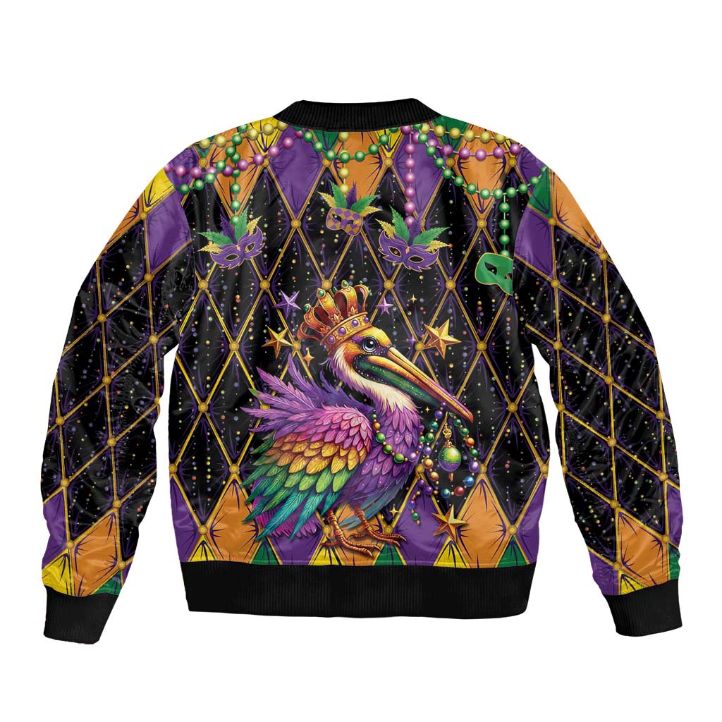 Pelican Mardi Gras Carnival Bomber Jacket Fat Tuesday - Wonder Print Shop