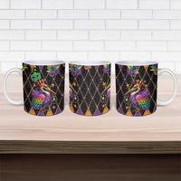 Pelican Mardi Gras Carnival Ceramic Mug Fat Tuesday - Wonder Print Shop