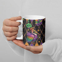 Pelican Mardi Gras Carnival Ceramic Mug Fat Tuesday - Wonder Print Shop