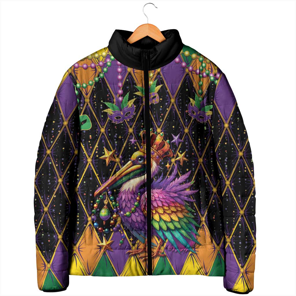 Pelican Mardi Gras Carnival Padded Jacket Fat Tuesday - Wonder Print Shop