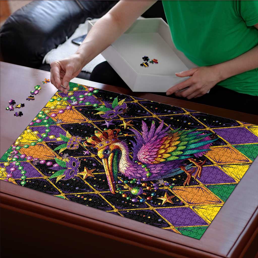 Pelican Mardi Gras Carnival Puzzle Fat Tuesday - Wonder Print Shop