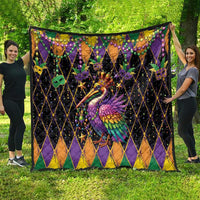 Pelican Mardi Gras Carnival Quilt Fat Tuesday - Wonder Print Shop