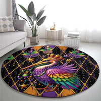 Pelican Mardi Gras Carnival Round Carpet Fat Tuesday - Wonder Print Shop