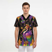 Pelican Mardi Gras Carnival Scrub Top Fat Tuesday - Wonder Print Shop