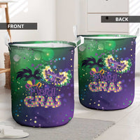 Mardi Gras Masquerade Mask Laundry Basket NOLA Vibe - Wonder Print Shop