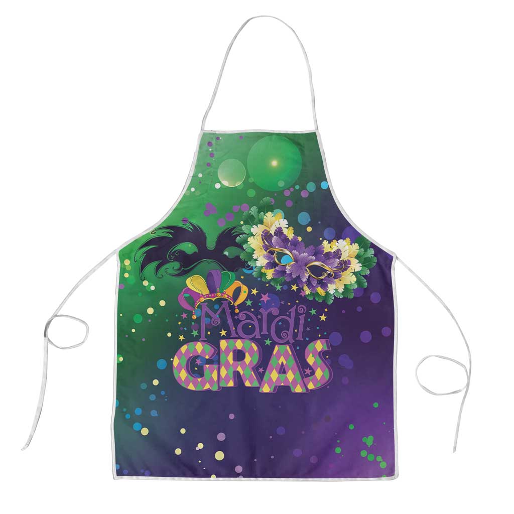 Mardi Gras Masquerade Mask Apron NOLA Vibe - Wonder Print Shop