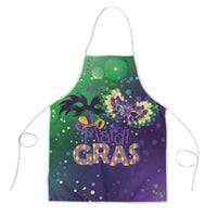 Mardi Gras Masquerade Mask Apron NOLA Vibe - Wonder Print Shop