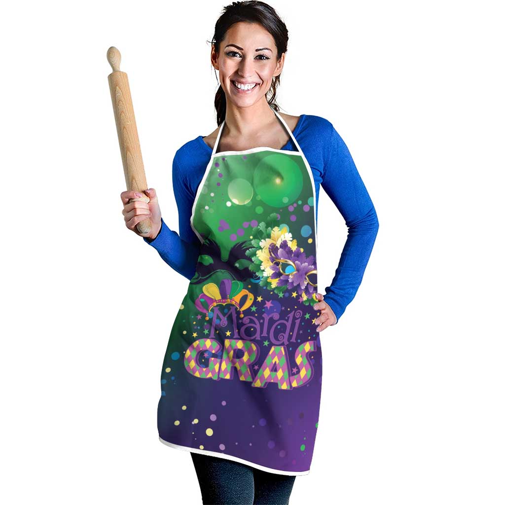 Mardi Gras Masquerade Mask Apron NOLA Vibe - Wonder Print Shop