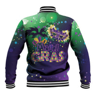 Mardi Gras Masquerade Mask Baseball Jacket NOLA Vibe - Wonder Print Shop