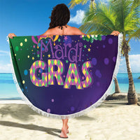 Mardi Gras Masquerade Mask Beach Blanket NOLA Vibe - Wonder Print Shop