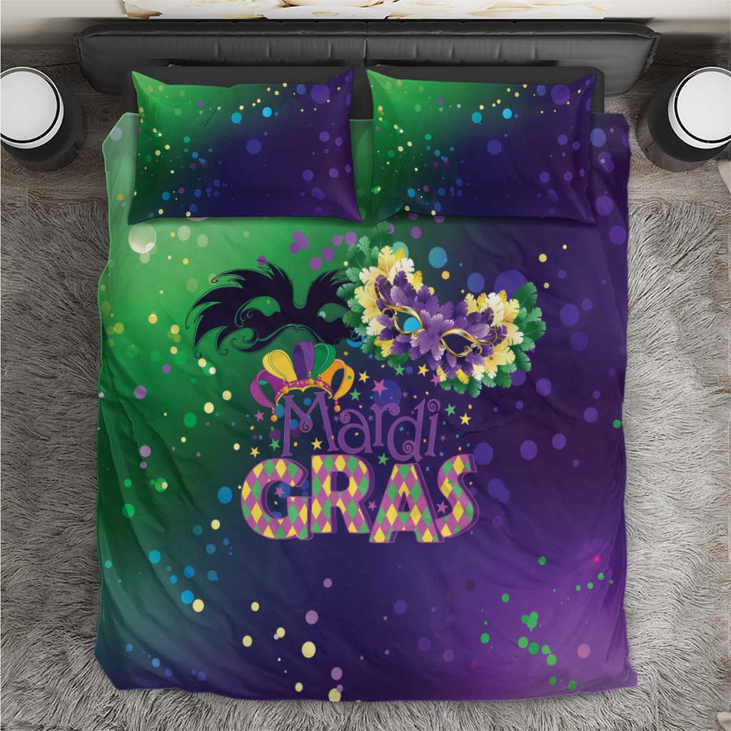 Mardi Gras Masquerade Mask Bedding Set NOLA Vibe - Wonder Print Shop