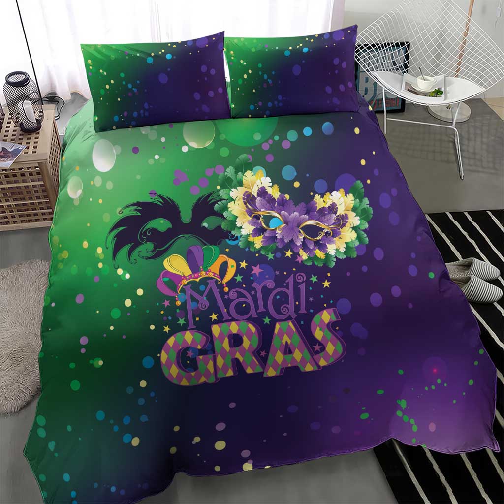 Mardi Gras Masquerade Mask Bedding Set NOLA Vibe - Wonder Print Shop