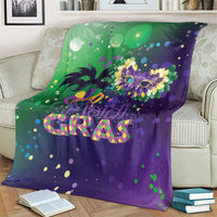 Mardi Gras Masquerade Mask Blanket NOLA Vibe - Wonder Print Shop