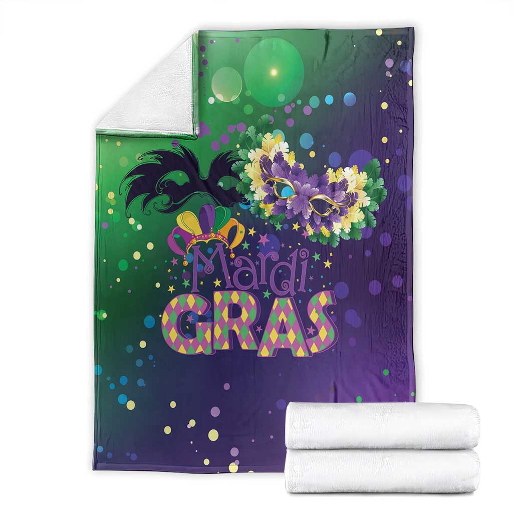 Mardi Gras Masquerade Mask Blanket NOLA Vibe - Wonder Print Shop