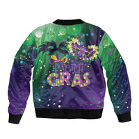 Mardi Gras Masquerade Mask Bomber Jacket NOLA Vibe - Wonder Print Shop