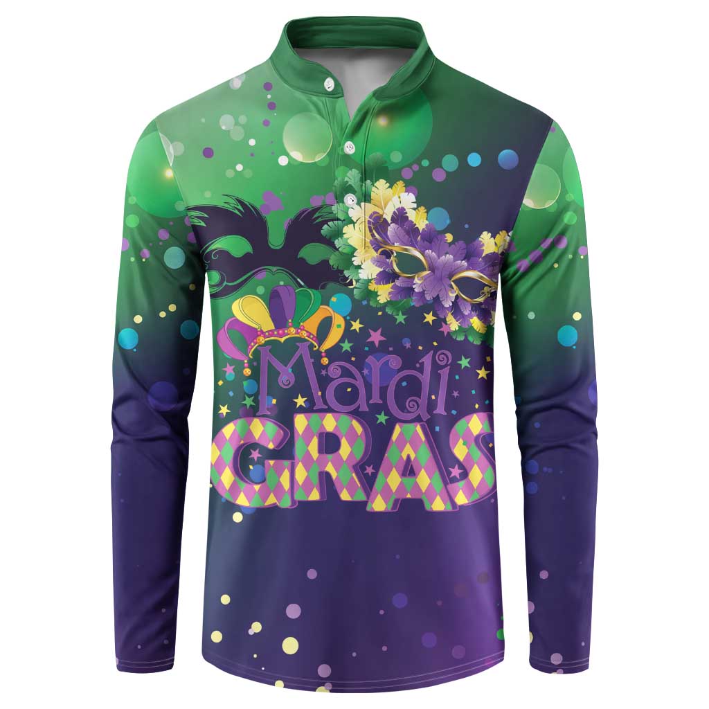 Mardi Gras Masquerade Mask Button Sweatshirt NOLA Vibe - Wonder Print Shop