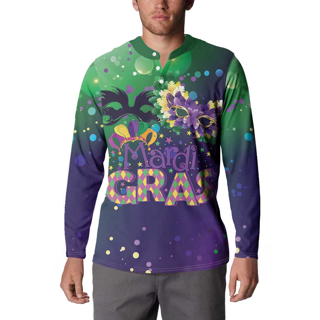Mardi Gras Masquerade Mask Button Sweatshirt NOLA Vibe - Wonder Print Shop