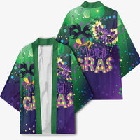 Mardi Gras Masquerade Mask Kimono NOLA Vibe - Wonder Print Shop