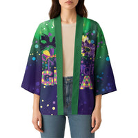 Mardi Gras Masquerade Mask Kimono NOLA Vibe - Wonder Print Shop